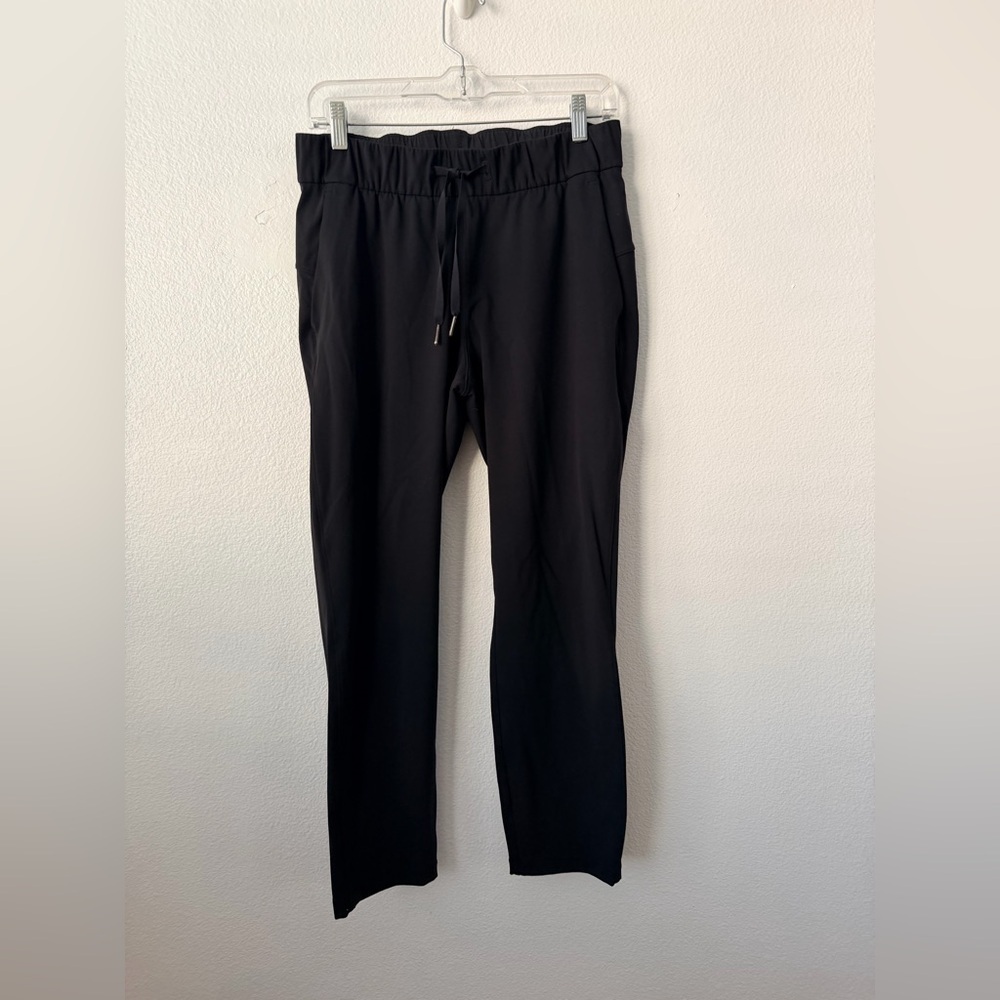 Lululemon On The Fly Pant Women's Size 6 Black Woven 26" Inseam Ankle Length
